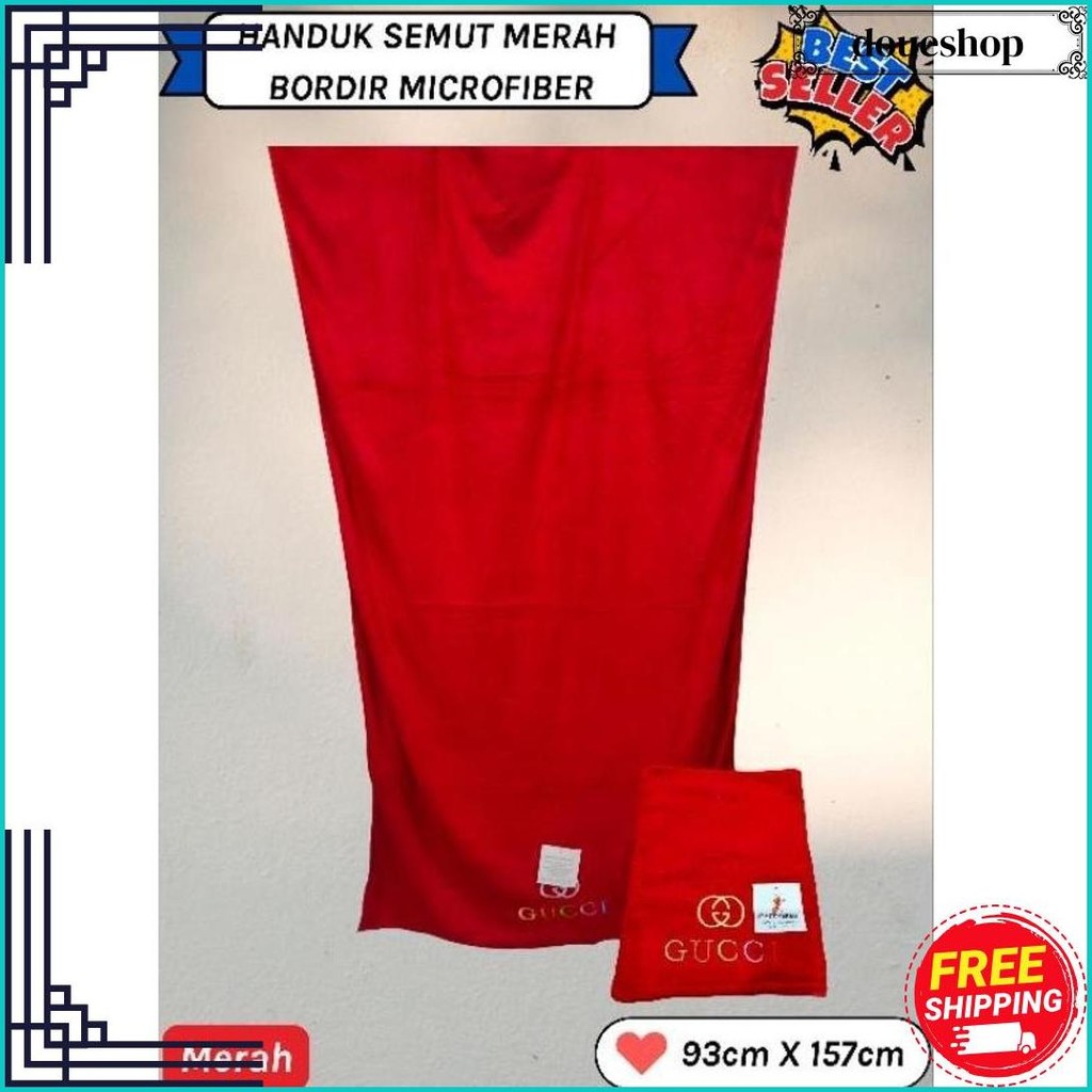Handuk Mandi Jumbo Bordir Gucci Merk Semut Merah Termurah Banget