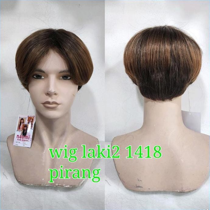 Wig Laki2 Rambut Palsu Style Korea Kuality Premium 1418 Pirang