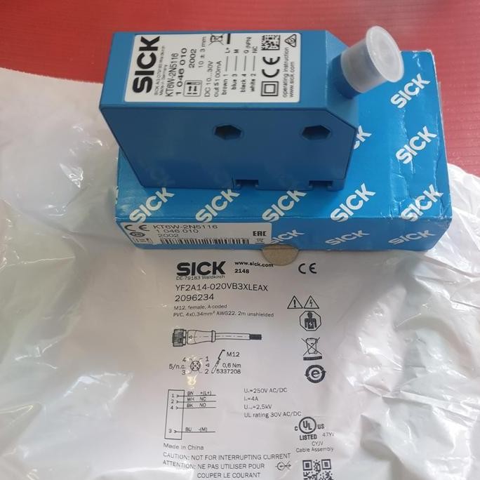 1 Set Contrast Scanner Sensor "SICK" KT6W-2N5116 + Conn. Cable