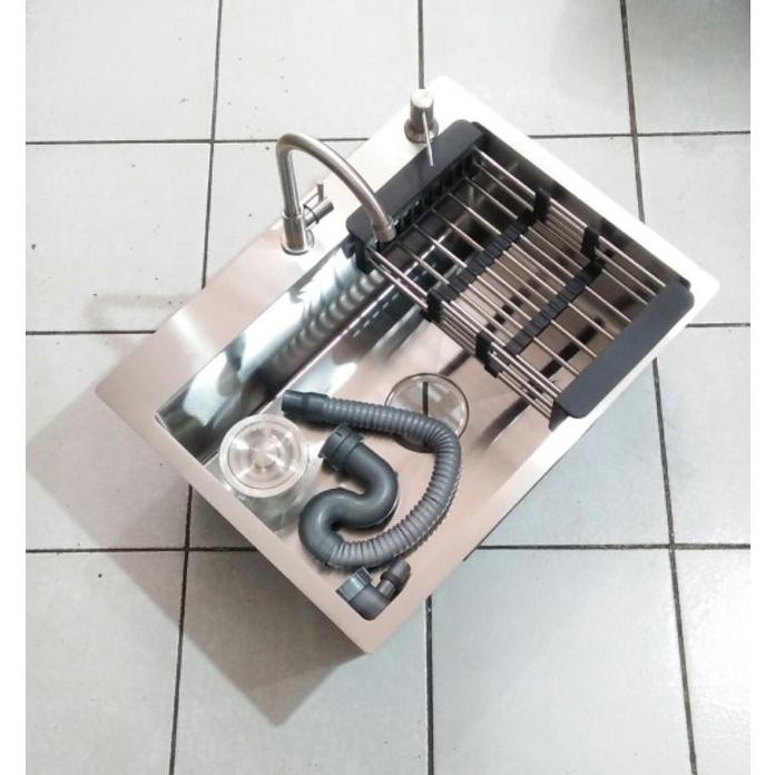 Bak Cuci Piring Royal Contempo Uno Set Kran Tempat Sabun