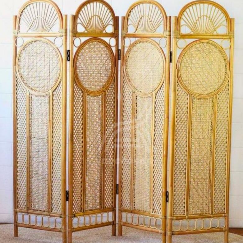 Sketsel Partisi Ruangan Rotan Aesthetic/Penyekat Ruangan Rotan