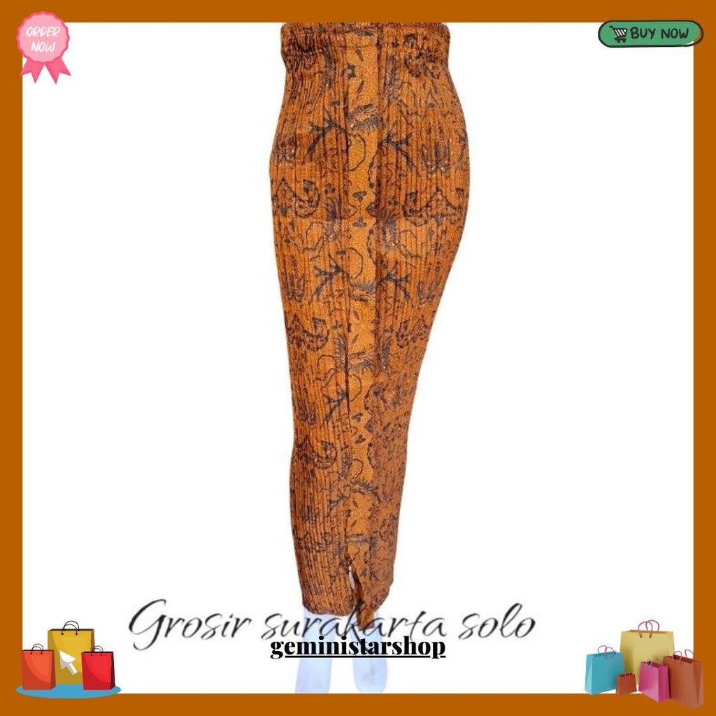 Rok Plisket Batik Motif Wahyu Tumurun / Rok Plisket Batik Wiru Siap Kirim