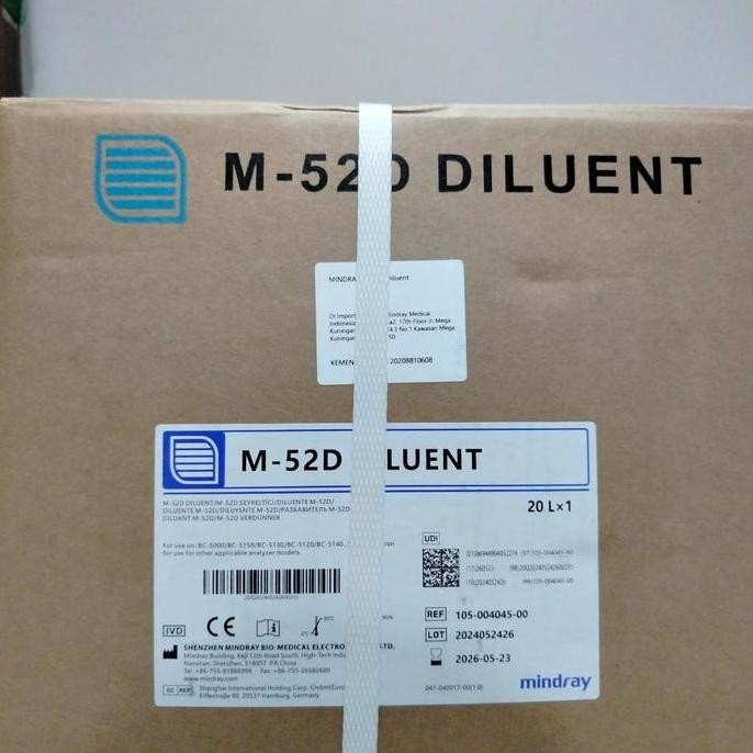 REAGEN HEMATOLOGY MINDRAY M52 DILUENT 20LITER ORIGINAL DAN TERPERCAYA