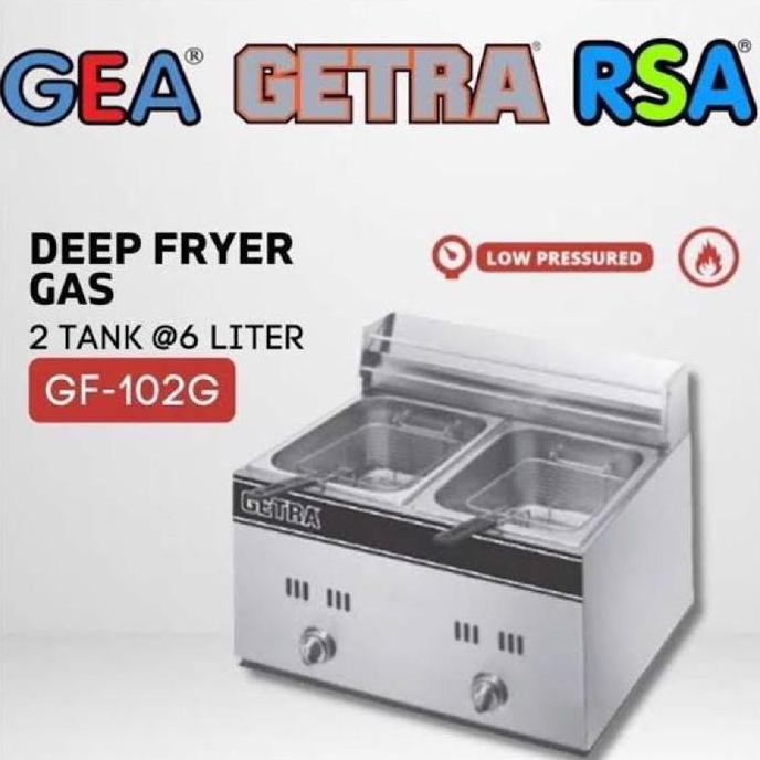 Getra Gea gas deep fryer penggorengan gas Getra GF 102G / GF102G / GF 102 G Getra Deep Fryer Getra 2