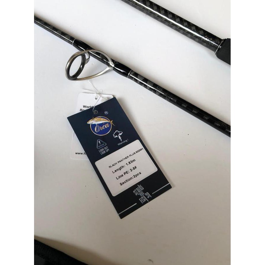 Joran Orca Blackphanter Plus Jigging 602MH PE 2-5 Bahan Carbon Fuji Original