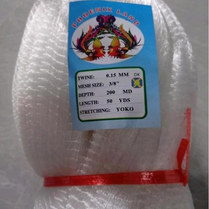 jaring ikan kecil 0.15" inchi 200md/50yds yoko jaring ikan teri jaring udang jaring ikan kecil jarin