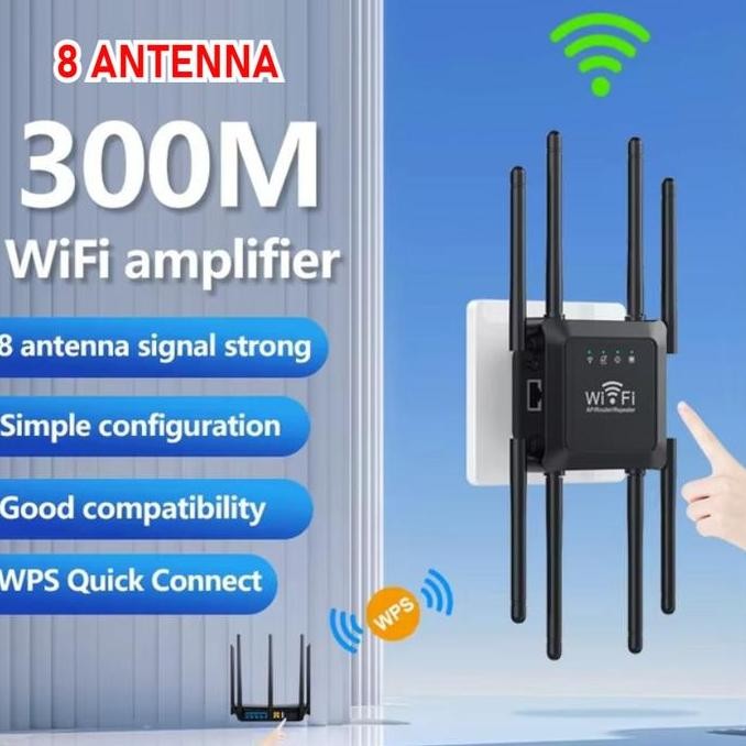 Wifi Extender 300Mbps Wifi Repeater Wireless Wifi Range Extender Router Repeater 8 Antenna Wifi Memp