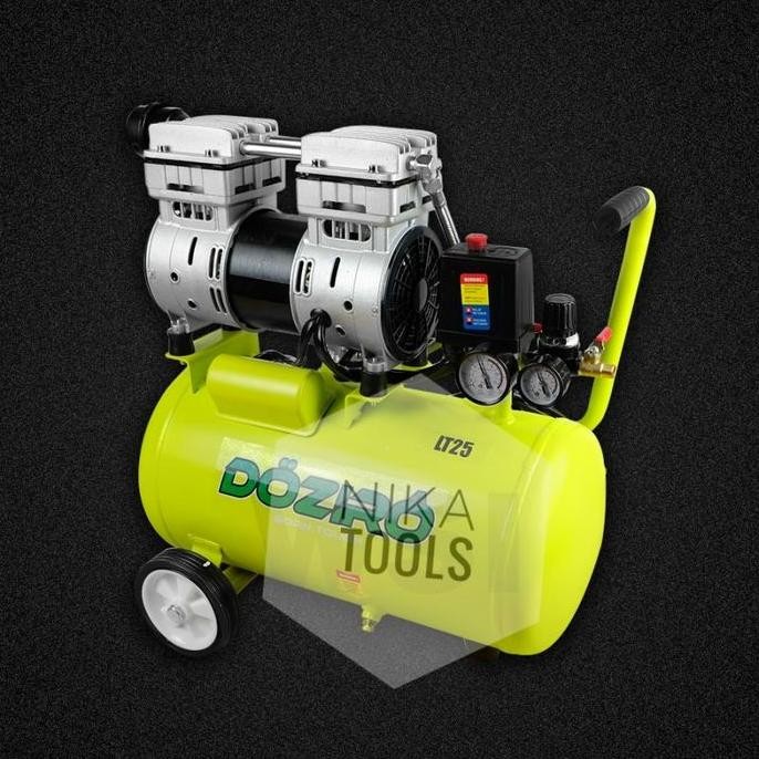 BEBAS ONGKIR - Compressor 1 Hp Silent 25 L Doziro Portable Oilless Kompresor Angin