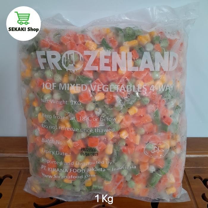 

LS FROZEN Mixed Vegetables 4 Way 1kg - Sayur Campur Beku 1kg - FROZENLAND