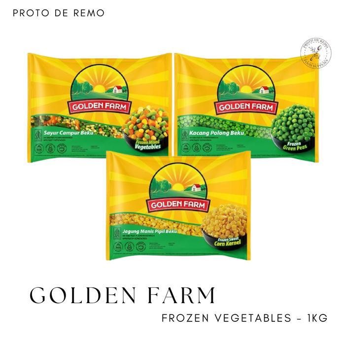 

LS Golden Farm Frozen Vegetables Sayuran Beku Mix Vegetables | Kernel Corn | Green Peas - 1KG