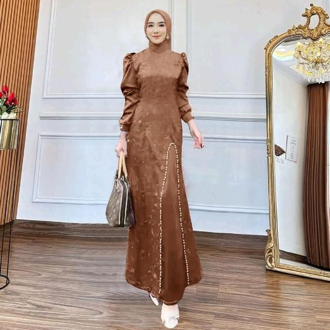 DV140 - MAXI NAURA GAMIS TILLE MUTIARA GAMIS KONDANGAN GAMIS UNDANGAN GAMIS LEBARAN GAMIS SERAGAMAN