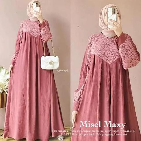 DV109 - Gamis Maxi Dress Brukat Gamis Pesta Wanita Kekinian