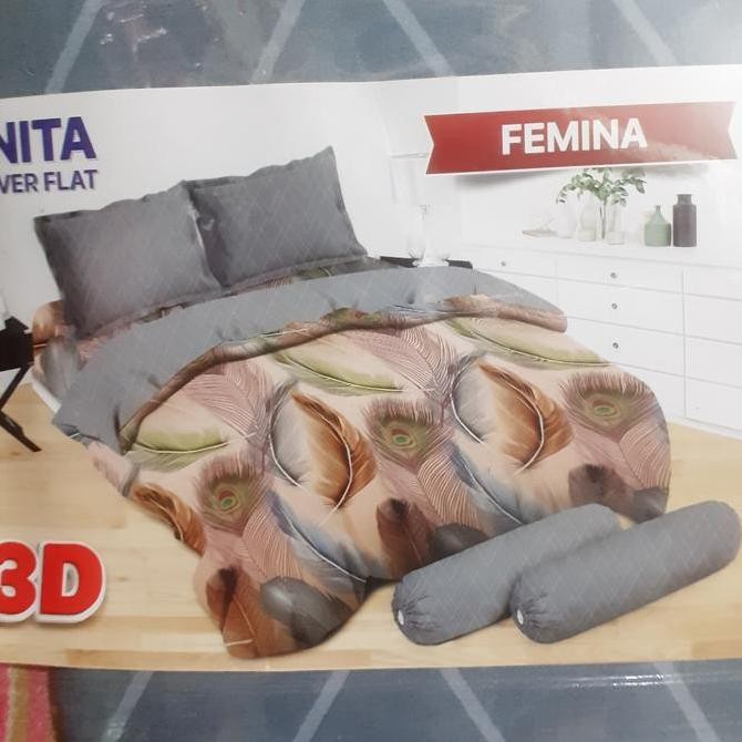 TERMURAH - bed cover set sprei Flat uk 80x200 Bonita motif Femina