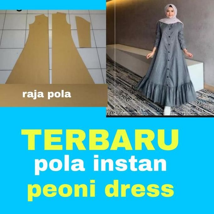 DF109 - pola gamis dewasa peoni