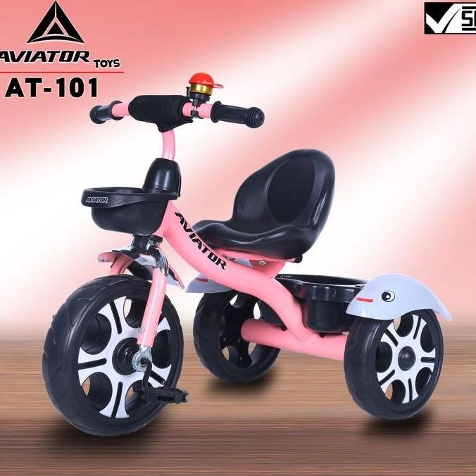 TERMURAH - Aviator Toys Sepeda Roda Tiga Anak Aviator AT0 Ban Eva Jumbo Tanpa Musik Rangka & Fork Be