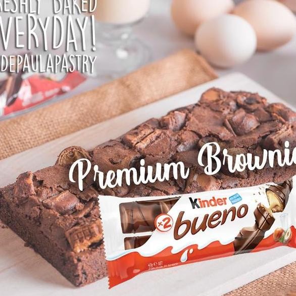 

Kue Brownis Brownies Panggang Topping Kinder Bueno Bronis Cake