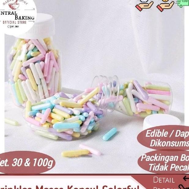 Sprinkle Kue Meses Kapsul Colorful Sbk7 Spr023 Sprinkel Meises Warna Warni Edible Gula Hiasan Tart D