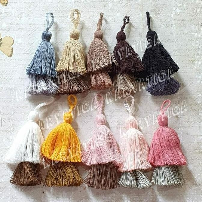 

langsung order saja] Tasel Rumbai 2 Susun / Tassel 2 Warna (1 pcs)