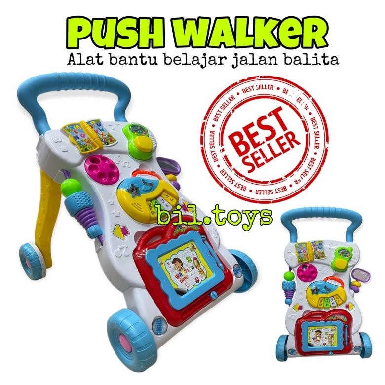Mainan Bayi Dorong Baby Push Walker Alat Bantu Jalan Baby Walker Music Walker Murah Dorongan Baby Pu