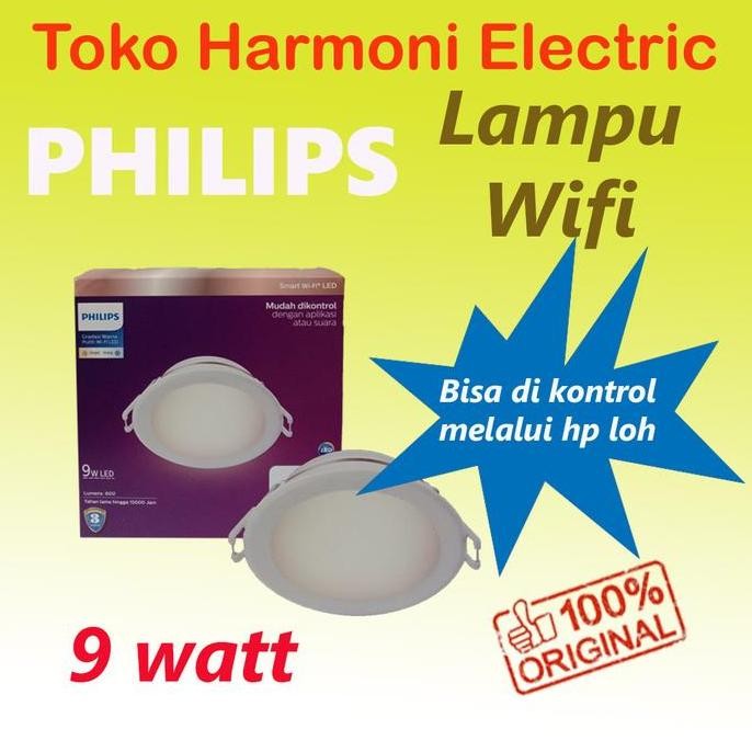 Philips Smart Wifi Wiz Led Downlight 9W 9Watt - Tunable White