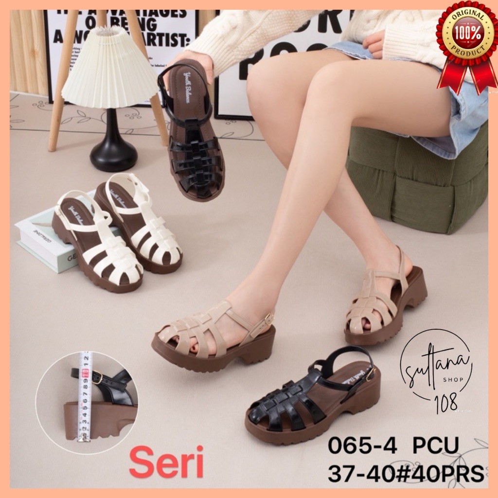 Sandal Jelly Let Youth Balance 065-4 Sandal Gunung Wanita GLADIATOR SOL BROWN Tinggi 5 cm Terbaru