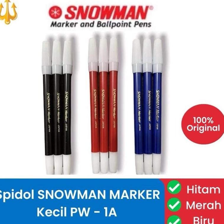 

Cod Terlaris [Harga 1 Lusin] Spidol Kecil Snowman Pw-1A Hitam Biru Merah Cod