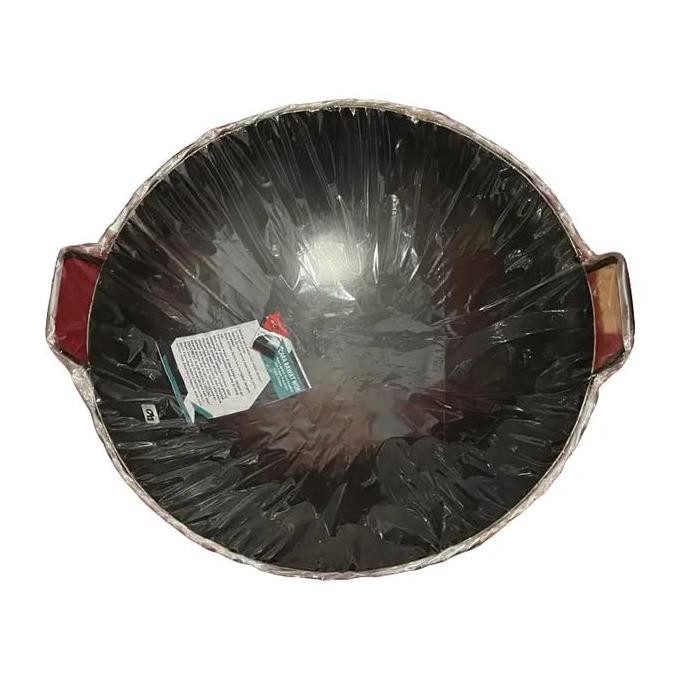 WAJAN BAJA ANTI LENGKET SEASONING 40CM Wok penggorengan anti lengket