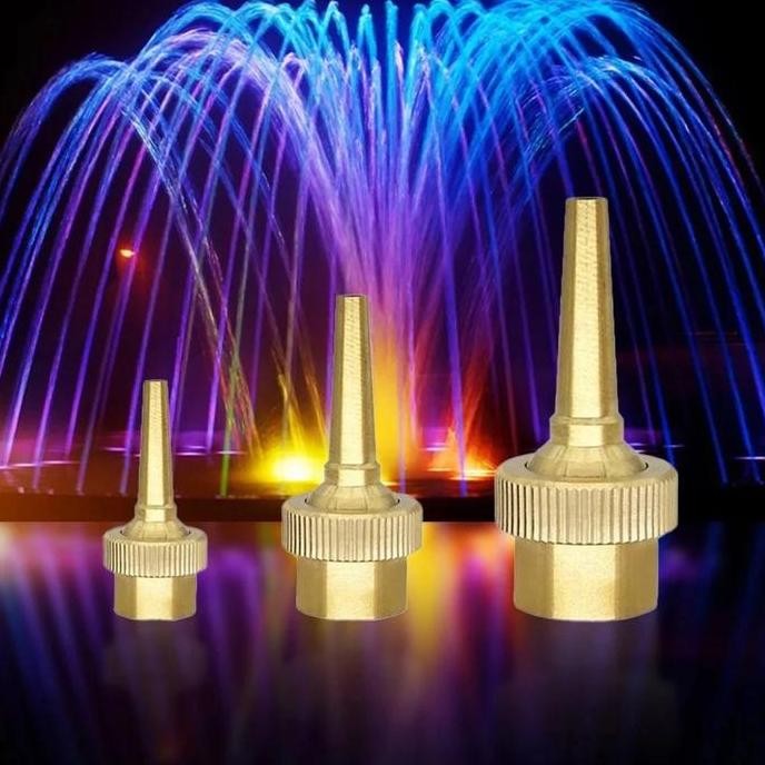 Nozzle Air Mancur Model Jet Lurus Ukuran 1/4 Inch 1 Inch 6 Inch Nozel Kuningan Tahan Lama dengan Ali