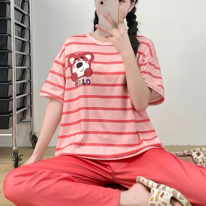 piyama 2in1 jumbo | Piyama Jumbo Wanita 5XL  | piyama 2in1 jumbo |Baju Tidur Jumbo 5XL | Piyama Over