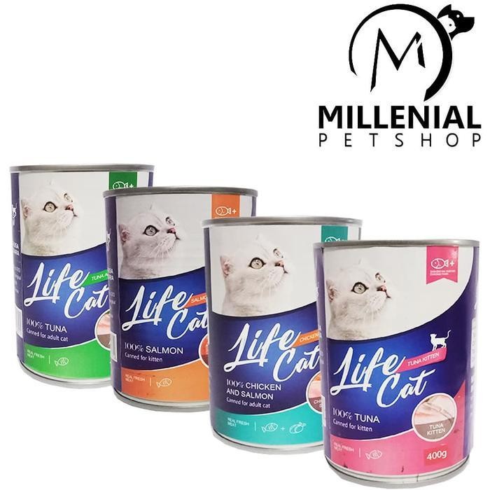 

STID Makanan dewasa basah Kucing Life cat adult 400gr wet food 400 g kaleng