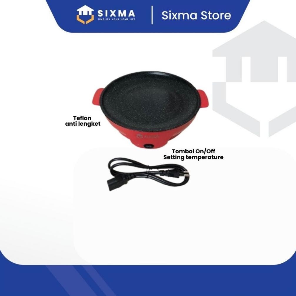 Bisa Cod Grill Pan Bbq Listrik Anti Lengket Multifungsi Low Watt Sixma Ss-6506 ||