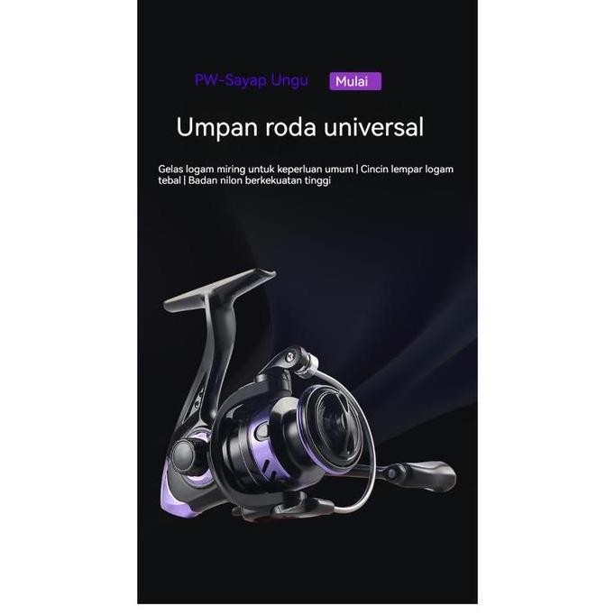 SHIMANO set dengan harga murah fishing reel set fishing reel fishing rod reel 1 set PW berputar fish