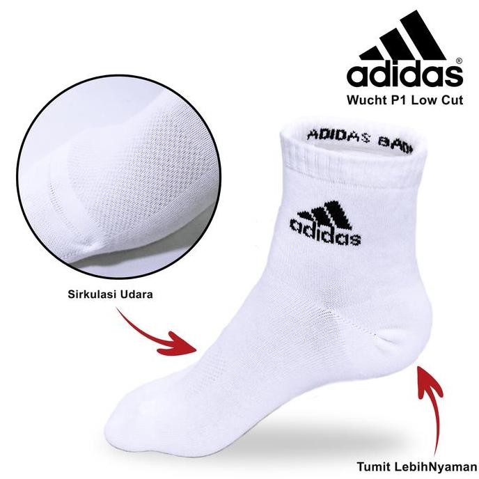 Kaos Kaki Adidas Wucht P1 Low Cut White / Black