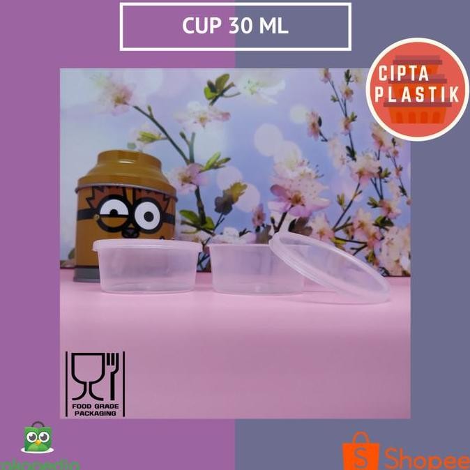Cup Sambel 30 ml/Tempat Sambel/Cup Saus Sambel/Cup Bulat /Cup Mini