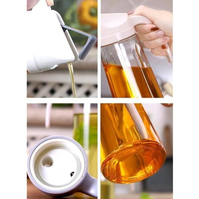 Botol Minyak Goreng Kaca Tebal Tempat Kecap Saos Susu Madu Cuka Jus -