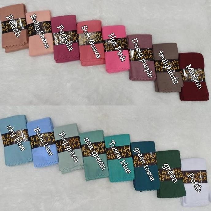 Hijab Jilbab Kerudung Segiempat Katun Voal FH Denay Lc Polos uk 115