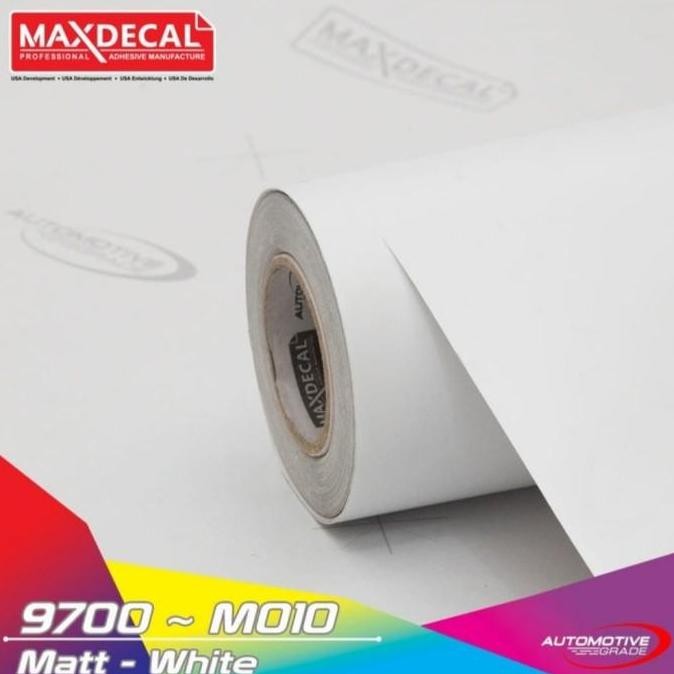 

MAXDECAL 9700 - M010 White Matt Doff Premium Vinyl Sticker [METERAN]