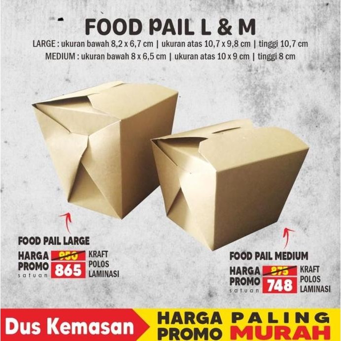 PAIL BOX KRAFT LAMINASI FOODGRADE