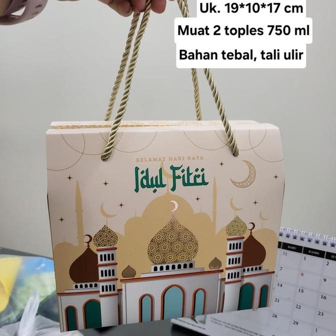 

paper bag kotak kue kering lebaran hari raya idul fitri tebal mewah