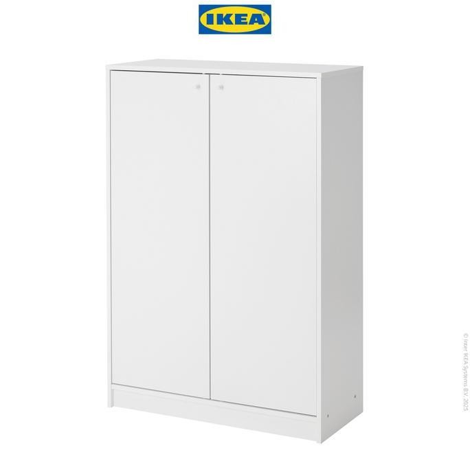 IKEA KLEPPSTAD Kabinet Tempat Sepatu Putih Minimalis 80x35x117 cm Furniture