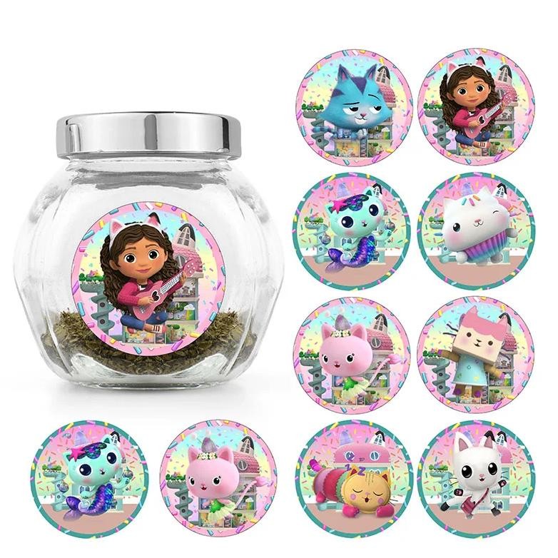 

Gabby Dollhouse Premium Matte Finish Round Stickers - Kawaii Character Decals For Phone Cases, Laptops & Diy Scrapbooks