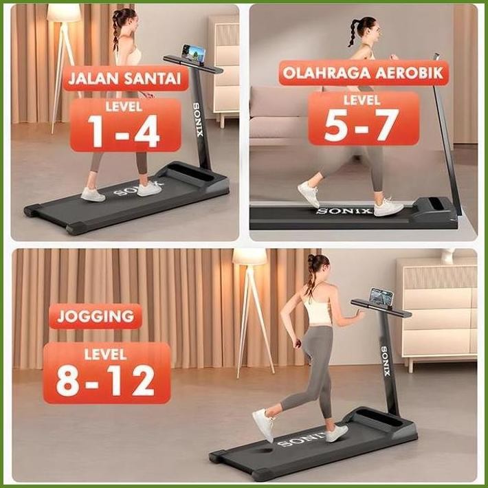 SONIX T MODEL TREADMILL INCLINE SPORT TREADMILL SUDUT 8 ELECTRIC LOW WATT DAPAT DILIPAT RUNNING PAD 
