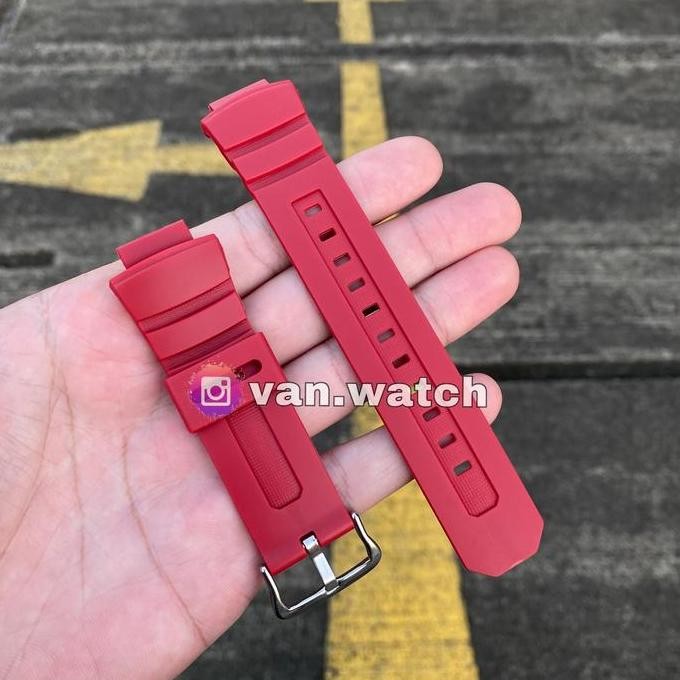 TERMURAH - Strap Casio Gshock AW 591 / AW591 Merah Aftermarket