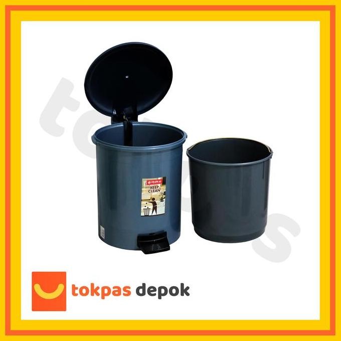 Tempat Sampah Injak Bundar 10 L Lion Star Dustbin C 11 Biru Plastik Ember Tempat Sampah Mini Wc
