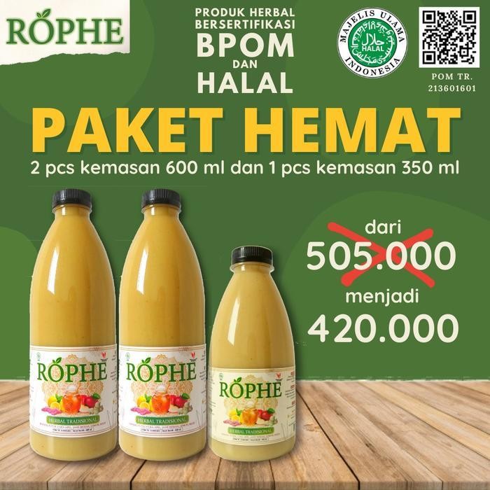 

AP JUS HERBAL ROPHE I JUSBAWANG ROPHE I HERBAL TRADISIONAL ROPHE BERBPOM
