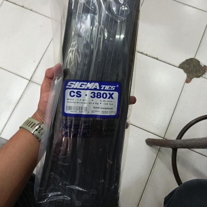 

BEBAS ONGKIR - kabel ties sigma 7,6x38 cm (CS.380X) HITAM/PUTIH - HITAM