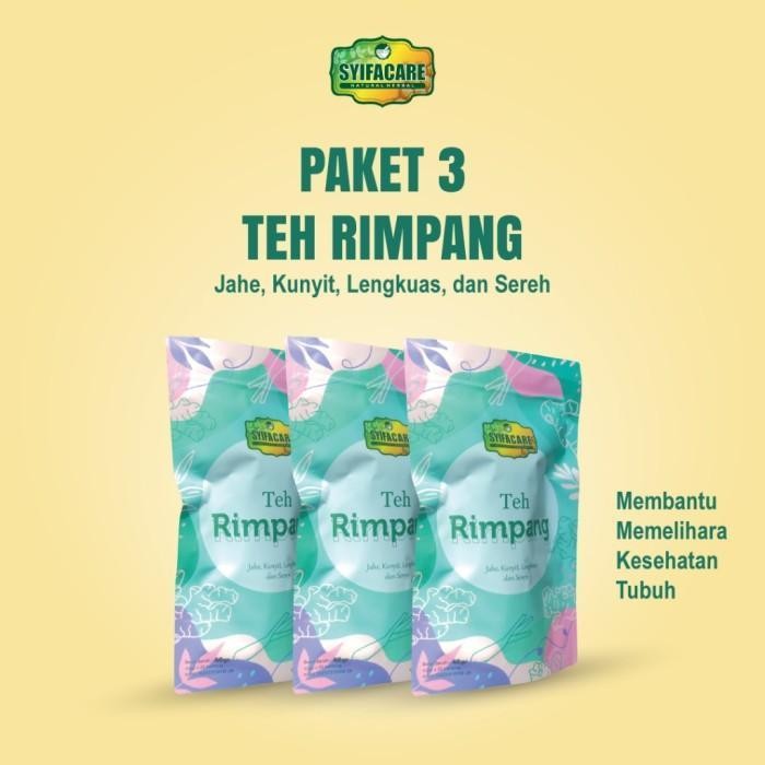 

AP PAKET 3 Syifacare Teh Rimpang JSR By Syifacare Teabag Herbal 20 Tea Bag Teh Air Herbal Baik Untuk Kesehatan Original Asli Minuman detox