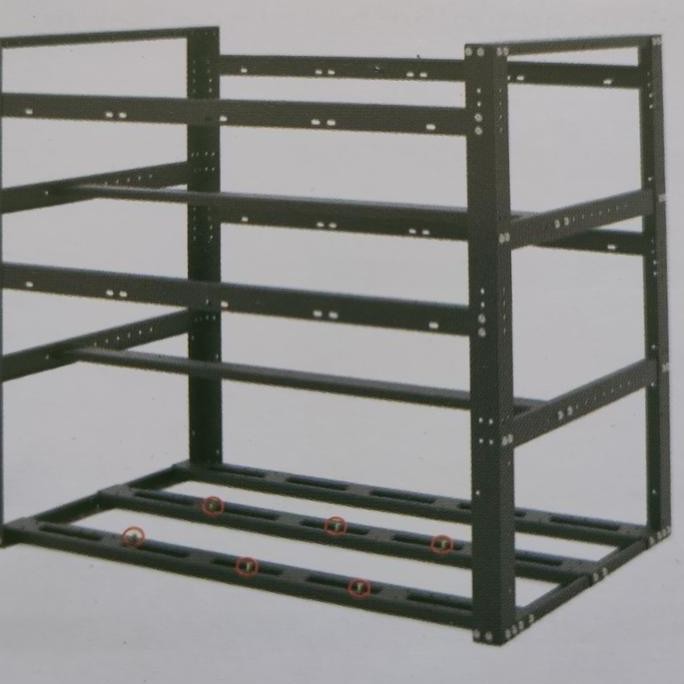 TERMURAH - Rak Mining Rig Open Air 12 GPU 2 Tingkat