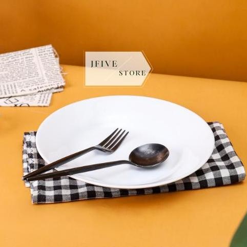 Piring Keramik Putih | Piring Makan Polos | Piring Putih 23Cm Allshop