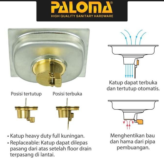PALOMA Floor Drain Strainer Saringan Got Kamar Mandi Anti Bau FDP 32